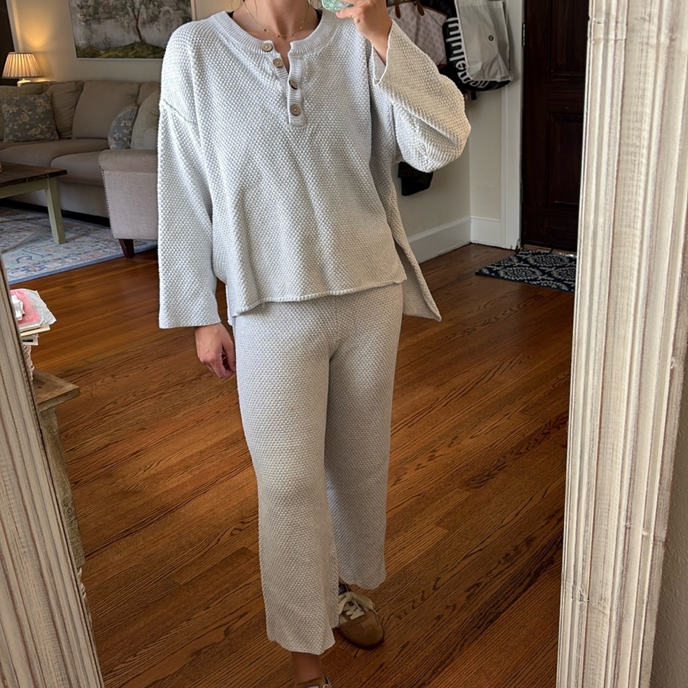 Free People Hailee Wide Leg Sweater Set